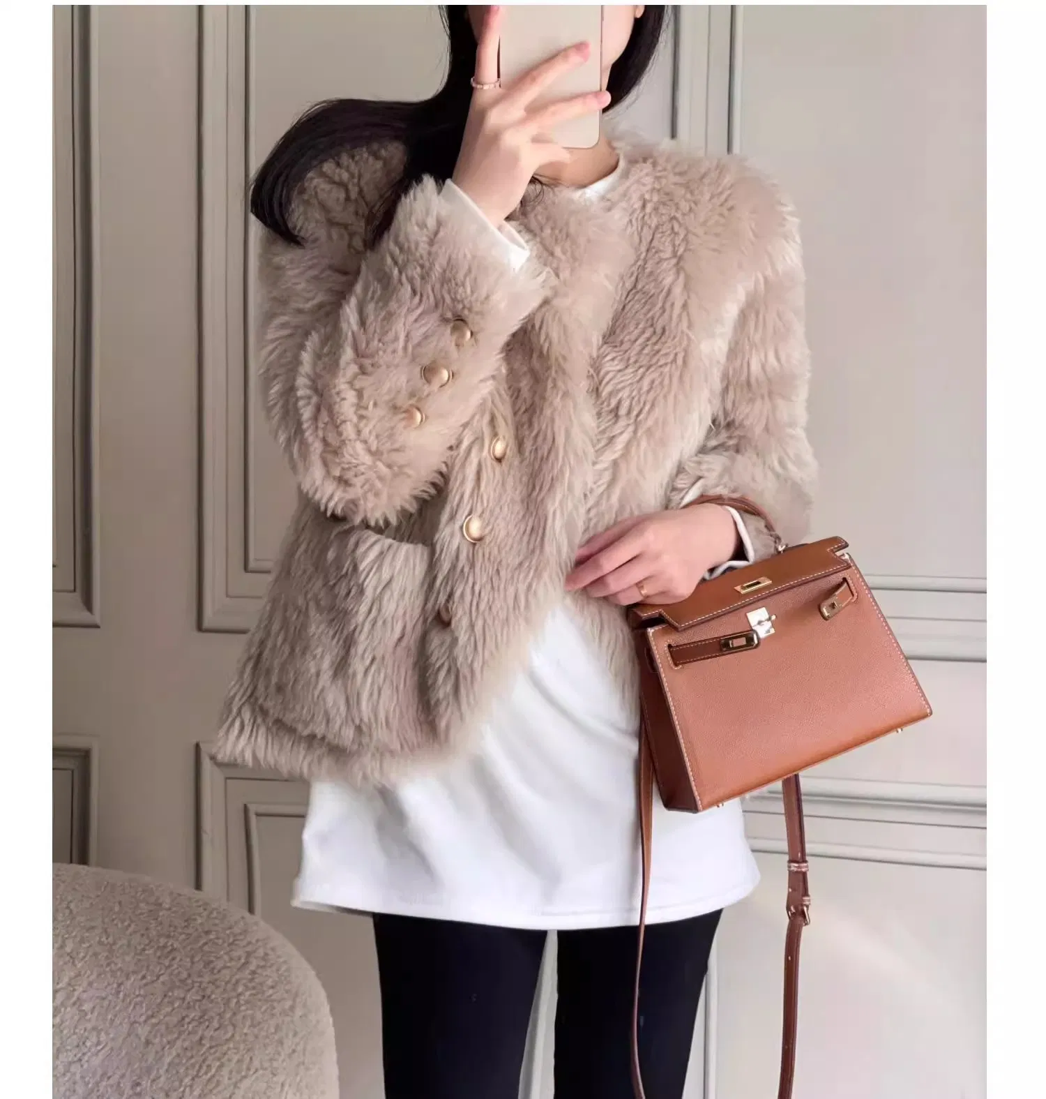 Bolso de lujo de PU para mujeres, bolso de diseñador réplica de moda para damas