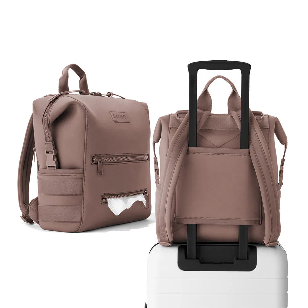 Mochila de neopreno grande para mujeres, maternidad, viaje, hospital, fin de semana, con cremallera, suministro OEM