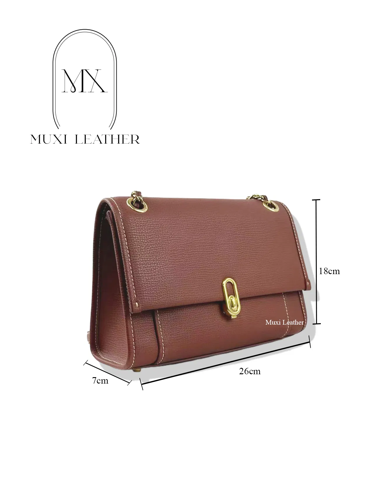 Bolso de mensajero de cadena de cuero PU personalizado