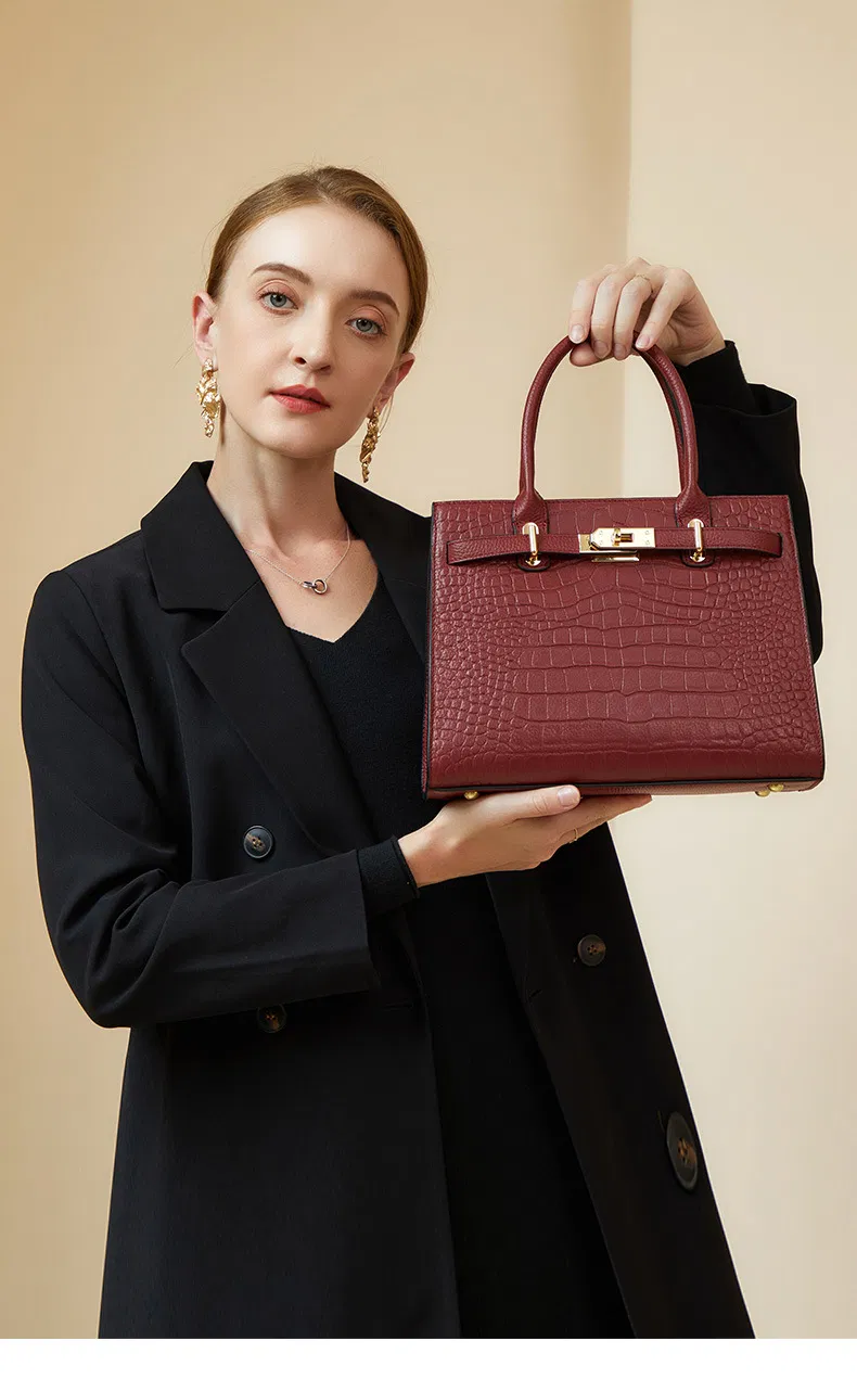 Bolso de lujo de cuero para mujeres, bolso de diseñador réplica de moda para damas