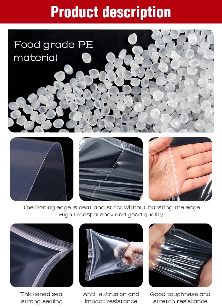 Bolsitas plásticas reutilizables con cierre mini grip en varios tamaños