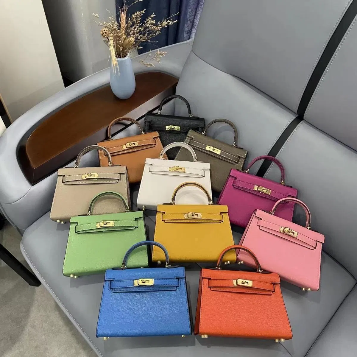 Bolso Mini Kelly de Cuero Epsom Moda Dama