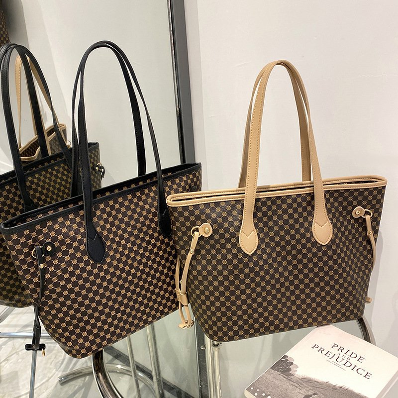 Bolsos de lujo de marca clásica, bolsos de hombro grandes para mujeres, capacidad amplia, carteras de diseñador a juego, bolsos de lujo al por mayor