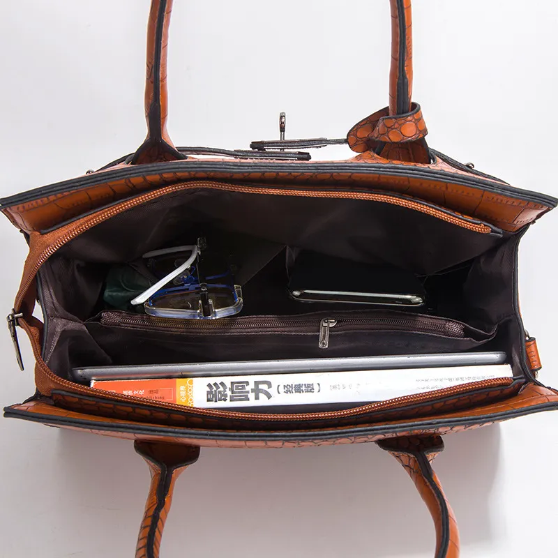 Mujer capacidad de bolso de hombro, bolsas de cuero PU