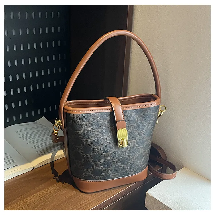 Bolso de mano de lujo de cuero PU