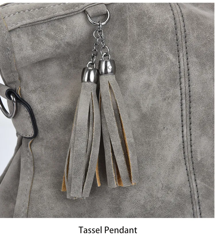Bolsa de cuero con remaches para mujeres