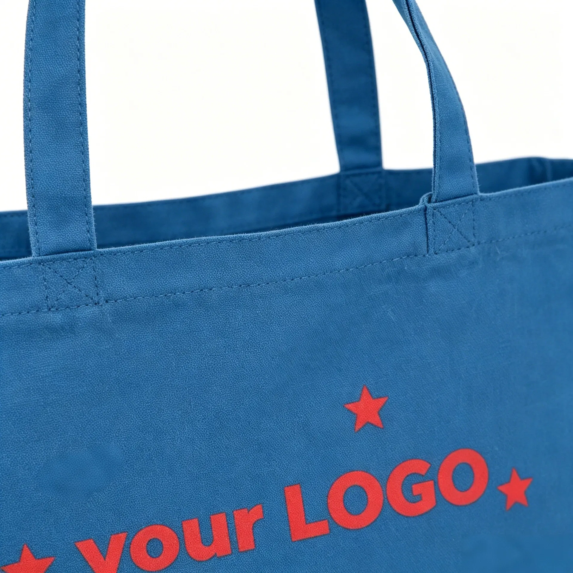 Bolso de lona reutilizable de gran tamaño con logo personalizado impreso, moda, exterior, playa, viaje, fabricante