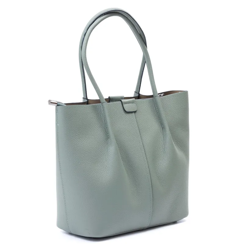 Fabricante Mayorista Fábrica de Bolsos para Mujeres de Cuero de Vaca Moda Bolso Tote para Damas