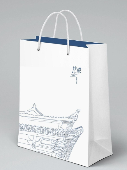 Bolsas de papel kraft personalizadas de tamaño mediano grande, en varios colores CMYK, con patrón de marca propia impreso