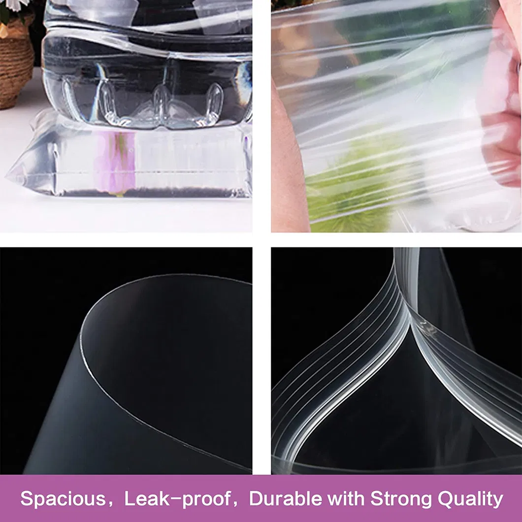 Bolsa de cierre hermético mini transparente de PE biodegradable para empaquetado de componentes de frijoles