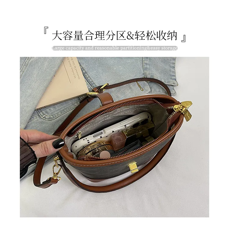 Bolso de mano de lujo de cuero PU