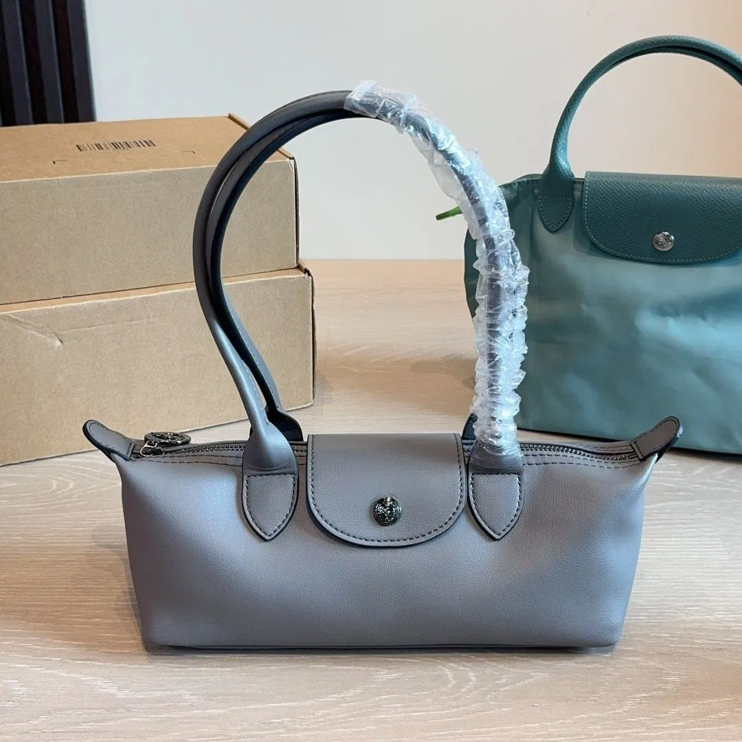 Bolso hobo de cuero sólido minimalista en dos tonos para elegir, bolso portátil de hombro para damas, suministro al por mayor de bolso para mujeres, billetera para damas