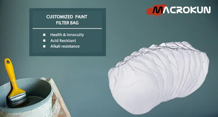 Bolsas de filtro de malla para pintura 5 bolsa de cubo con abertura elástica para colar