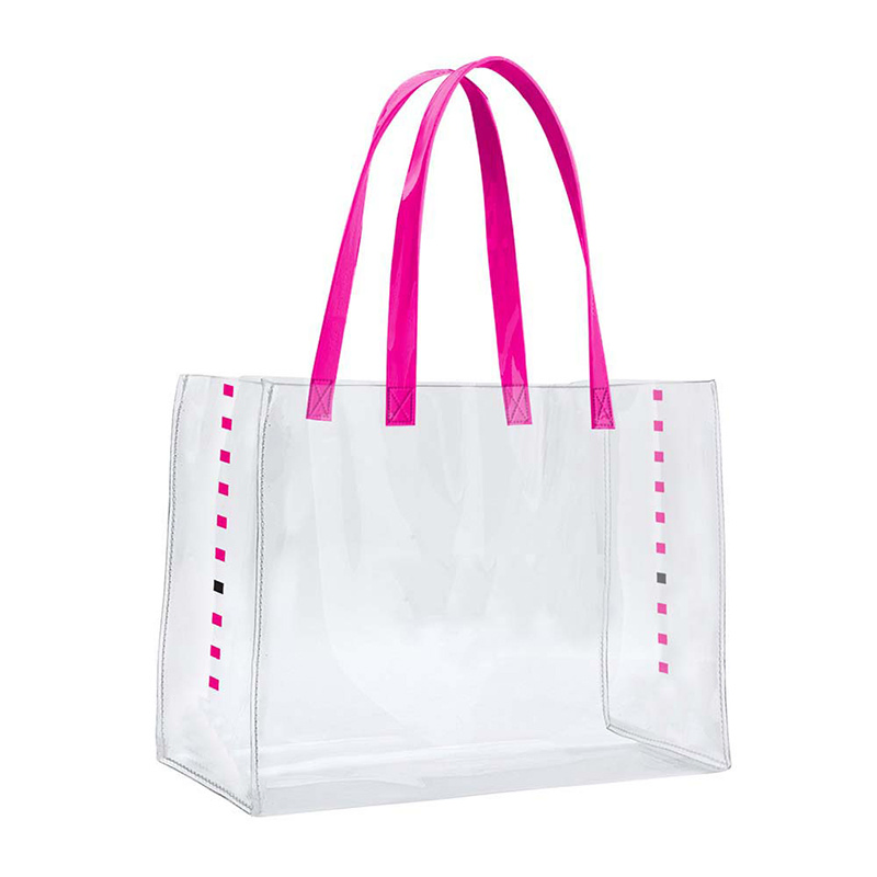 Bolsa de compras de PVC, bolsa de hombro transparente, bolsa de compras clara de PVC