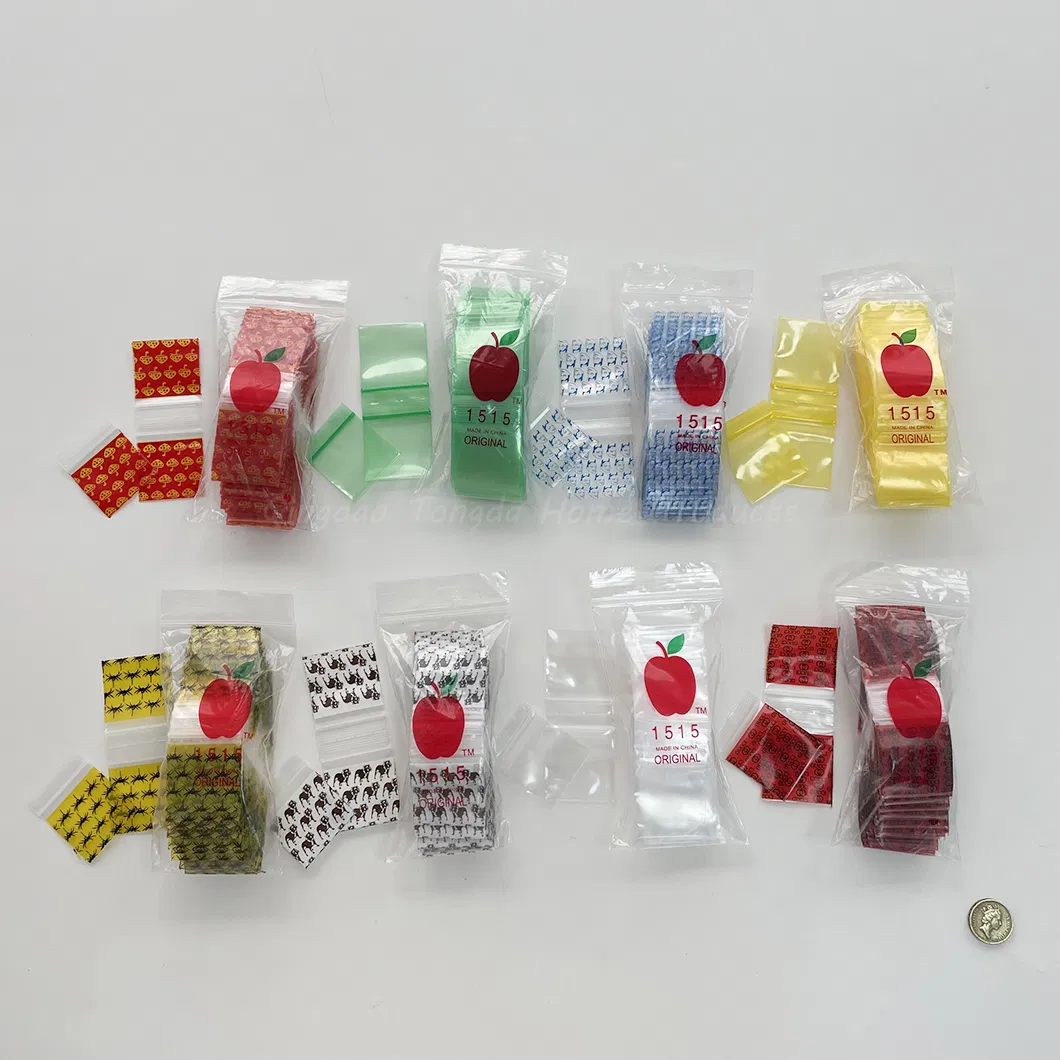 1515 125125 Bolsas pequeñas con cierre hermético de Apple Mini Ziplock