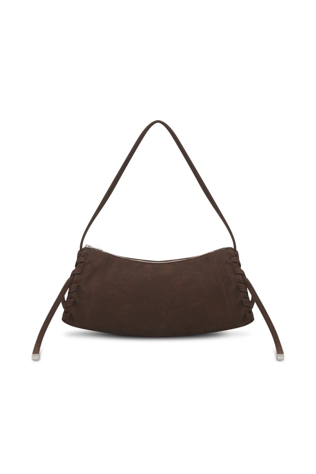Bolso de hombro de diseño de mujer de temporada actual, lujo de moda, suave cuero PU con detalles trenzados y de borlas