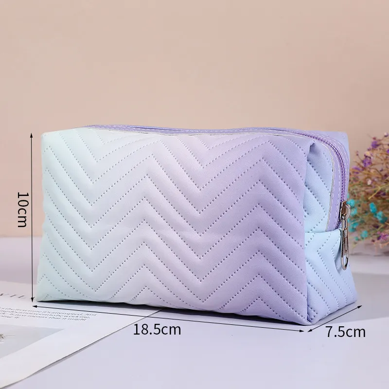 Fábrica Personalizada Logo Mujeres Neceser de Maquillaje de PVC Viaje Promocional Bolsa Cosmética de Cuero PU