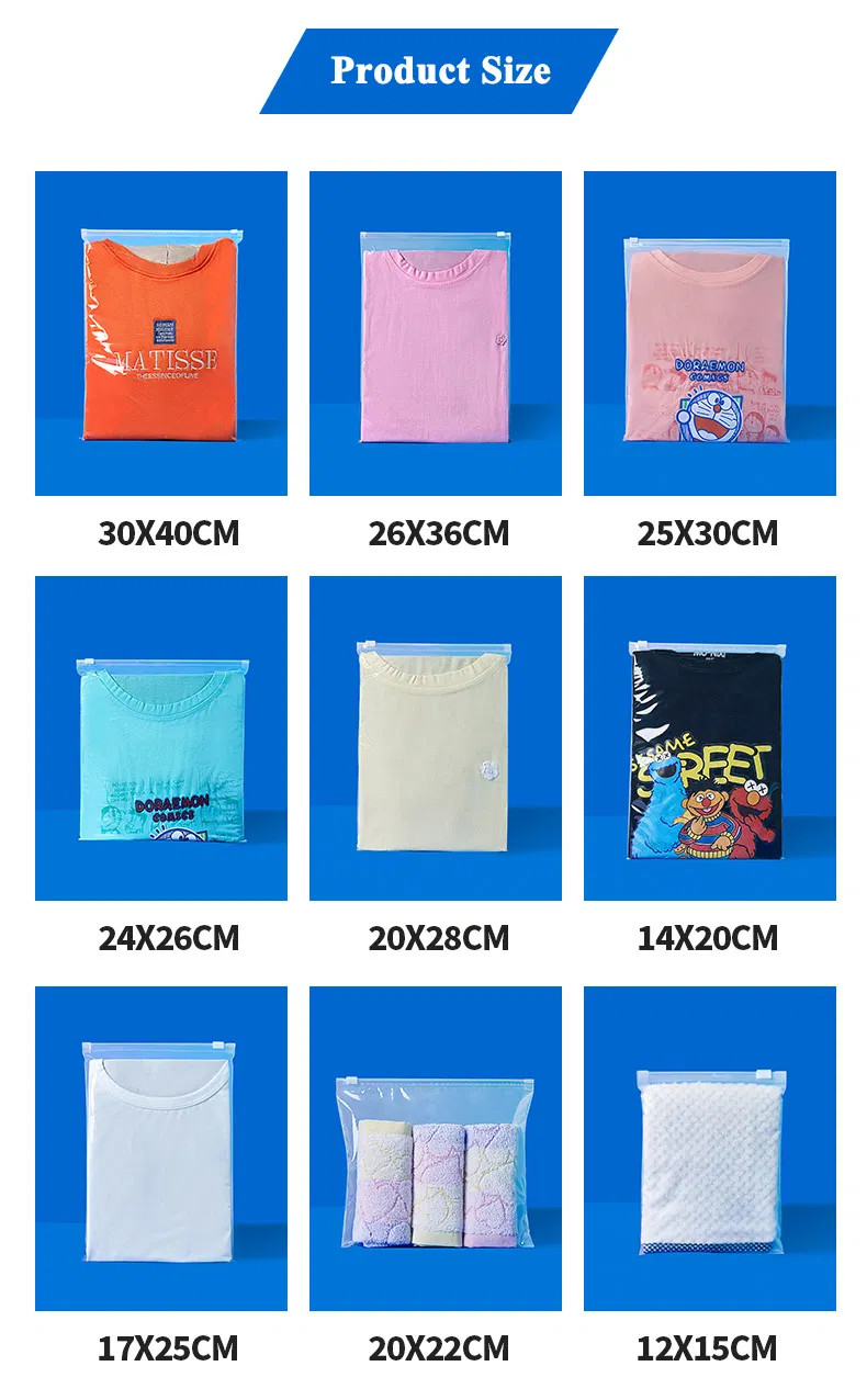 Bolsa biodegradable con cremallera deslizante