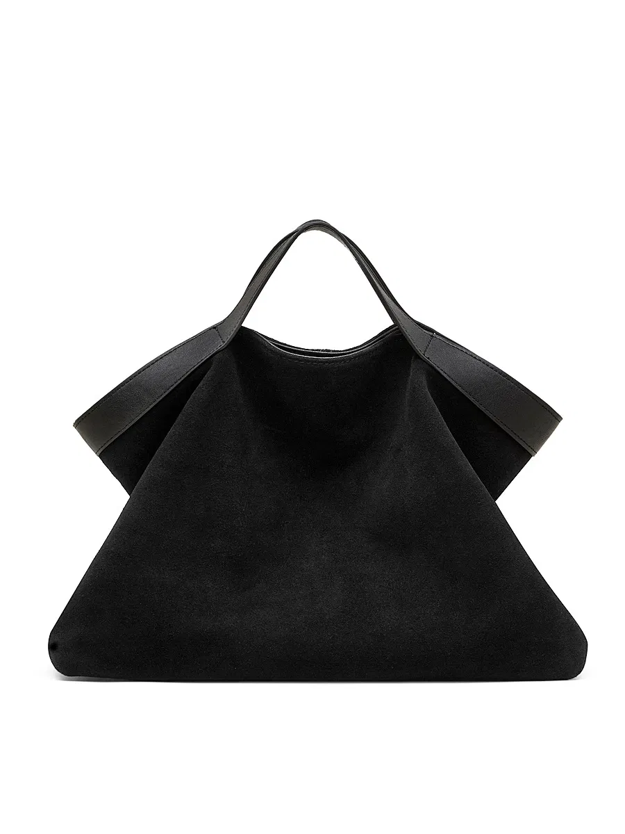 Bolso hobo de ante de mujer, gran capacidad, tote holgado con asas anchas para uso diario casual y oficina