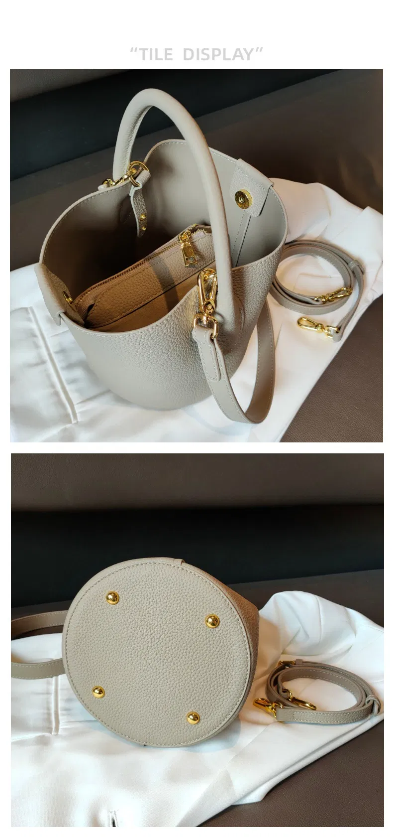Exposición de bolsos de moda