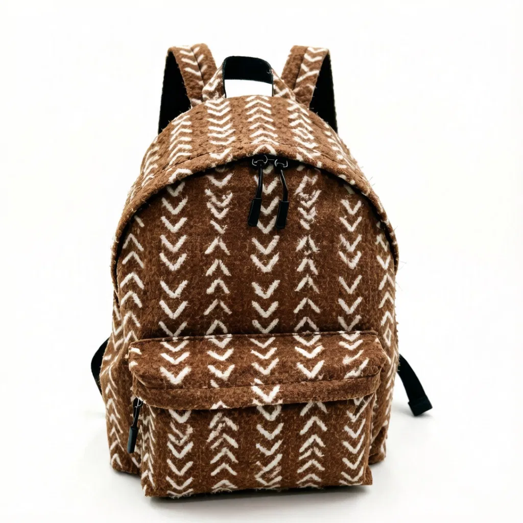 Mochila de lujo casual de tela de barro para viajes para mujeres y hombres al aire libre