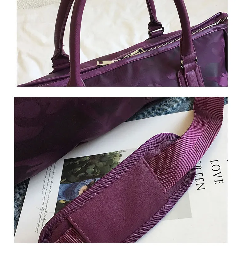 Bolso de viaje grande para mujeres, camuflaje, bolso de mano para hombres, maleta de viaje de corta distancia