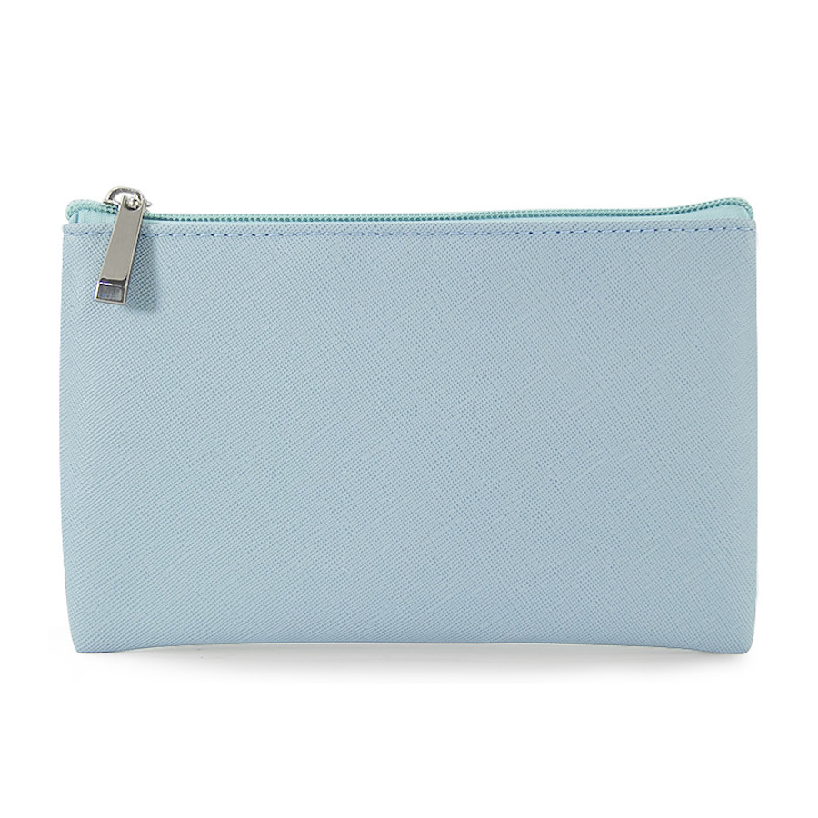 Bolsa de Maquillaje de Cuero Vegano Portátil con Cremallera, Neceser de Viaje para Cosméticos
