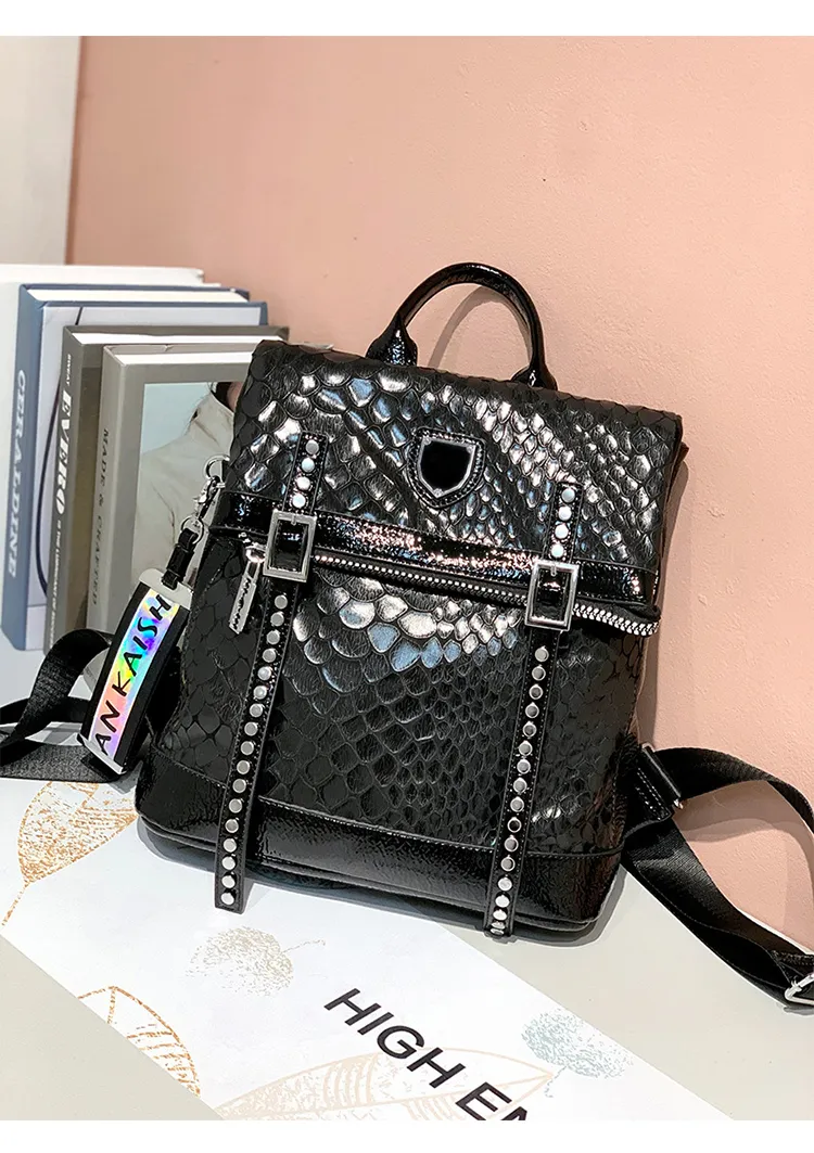 Mochila vintage femenina de lujo, diseñadora, alta calidad, gran capacidad para damas, mochila de moda