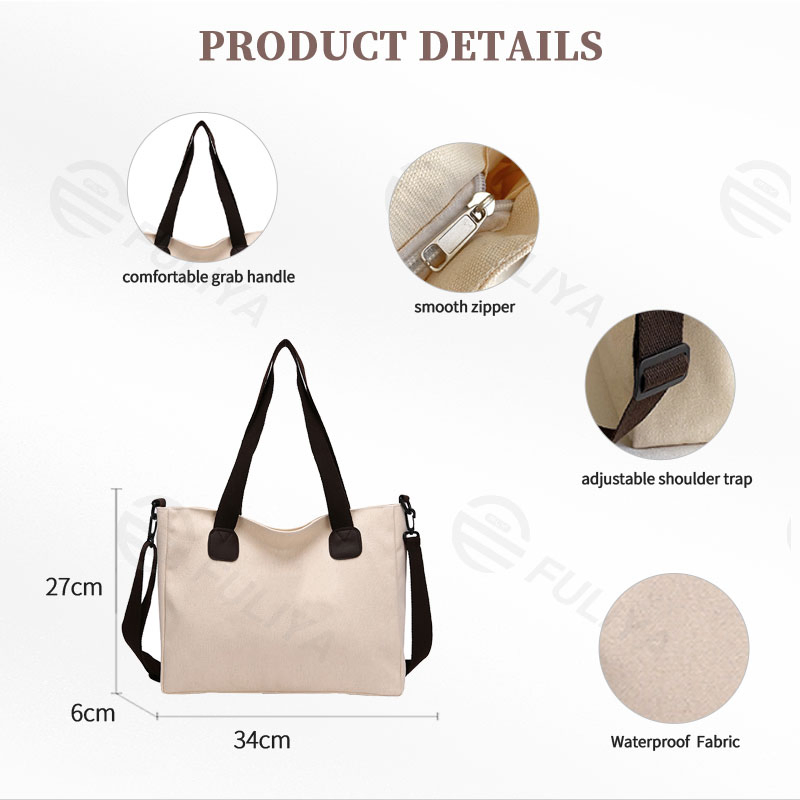 Bolso de hombro cruzado casual para mujeres Fuliya, bolso de compras personalizado, bolsa tote personalizada