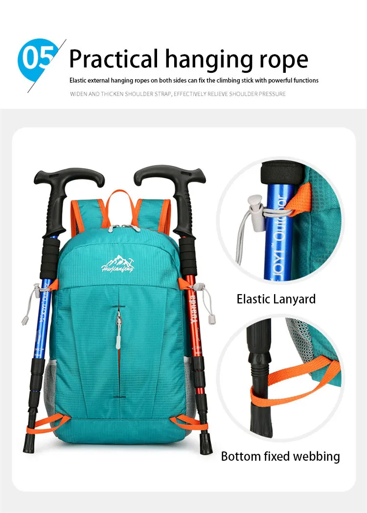 Bolsa de hombro plegable para hombres y mujeres, mochila de gran capacidad para deportes de montaña