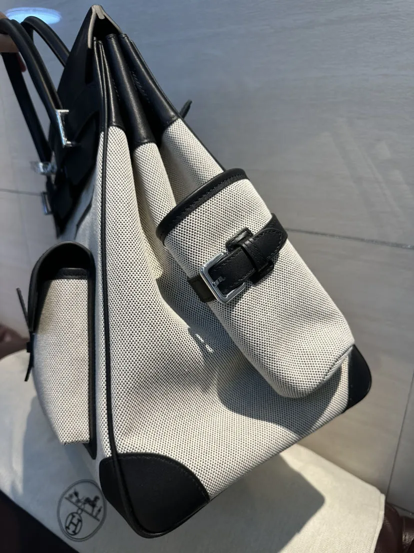 Bolsos de viaje de cuero y lona de lujo para mujeres y hombres Hac 40cm