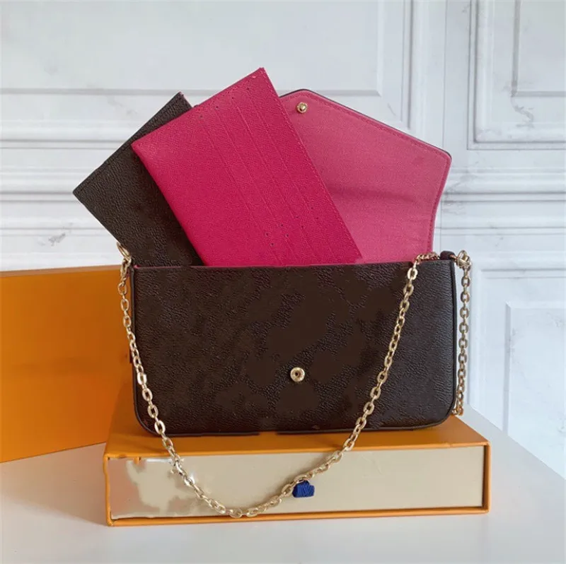 Bolso de sobre pequeño de cuero con cadena de metal - Vista 3