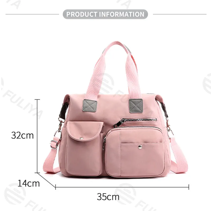 Bolsos de mano portátiles para damas, bandolera de un solo hombro, bolsas de nylon personalizadas para mujeres de lujo