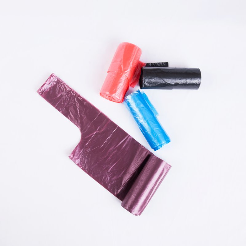 Cubeta de basura grande de plástico tipo chaleco de colores para cocina asequible