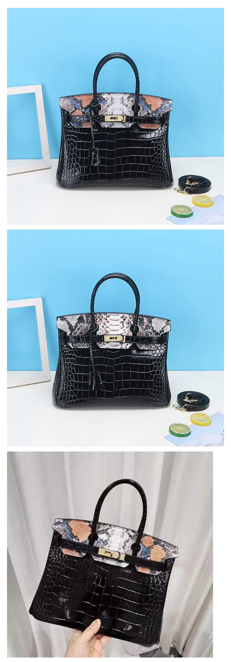 Personalización Profesional Bolsa Marca AAA Damas Mujeres Bolsos Mayorista Cuero Genuino Réplica Espejo Moda Nueva Bolsa de Diseñador Lujo Bolso de Dama