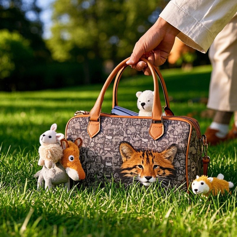 Bolso tote para mujer con estampado de tigre personalizado y fabricado a medida