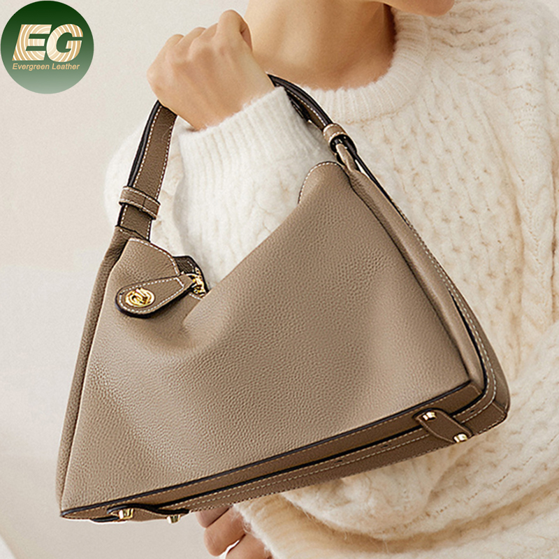Emg7270 Fabricante PU Venta al por mayor de alta calidad Moda Logo Diseñador Conjuntos de Bolsos de Mano para Damas Personalizar Mujer Hombro Real Cuero Genuino Lujo Bolso