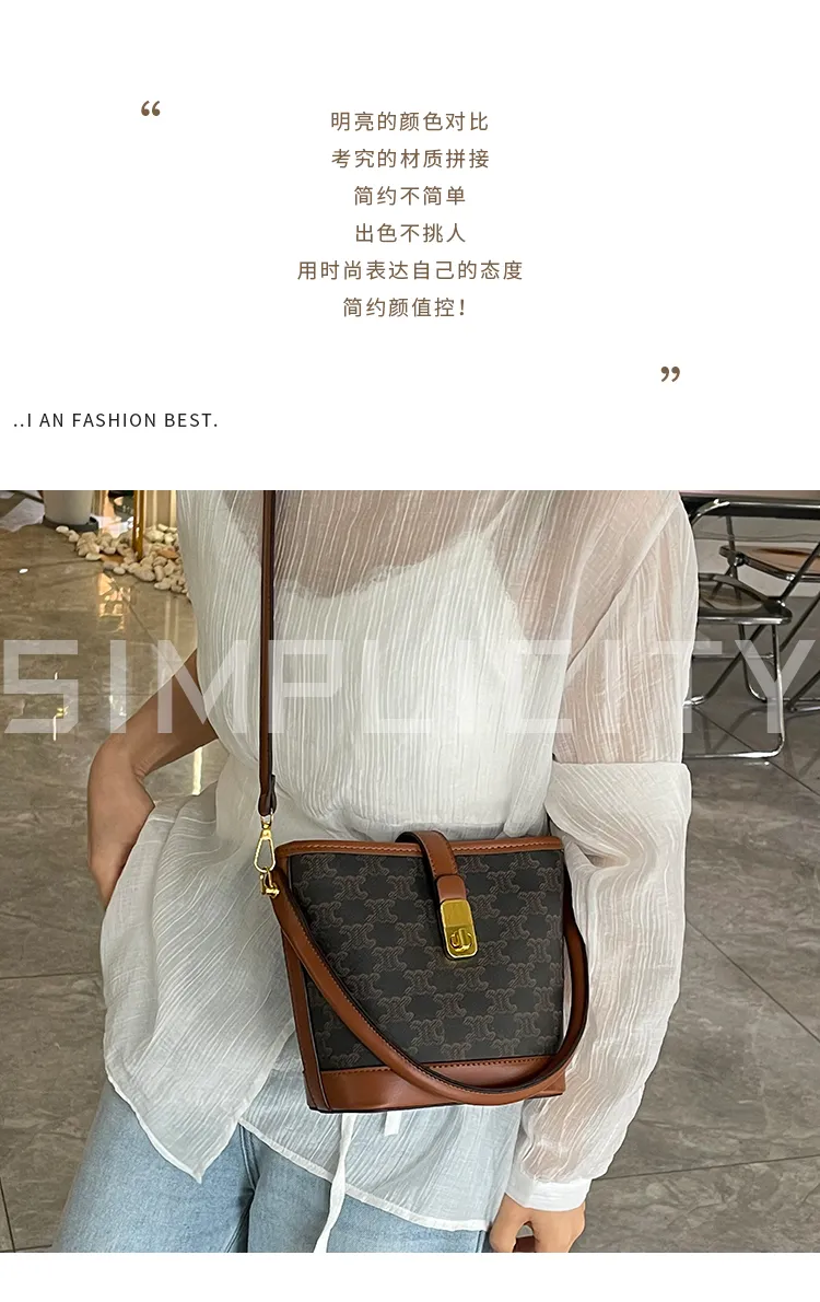 Bolso de mano de lujo de cuero PU