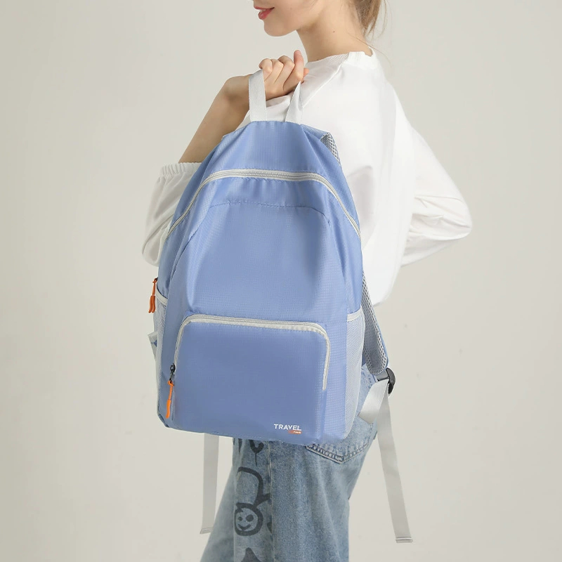 Mochila casual deportiva multifuncional de nylon ligero y resistente al agua para hombres y mujeres, plegable y portátil, resistente al agua para la escuela
