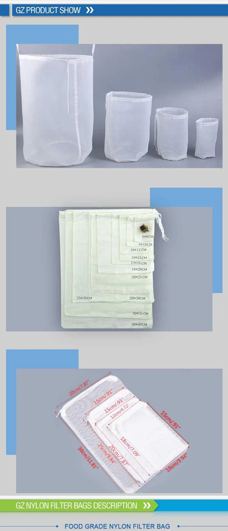 Bolsas de filtro para pintura con malla fina 5 colador de cubo