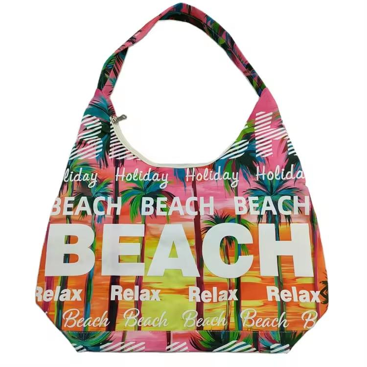 Bolsa de viaje al por mayor, bolsa de recuerdo personalizada con el nombre de la ciudad, bolsa hobo de recuerdo, bolsa de lona de Turtle Beach