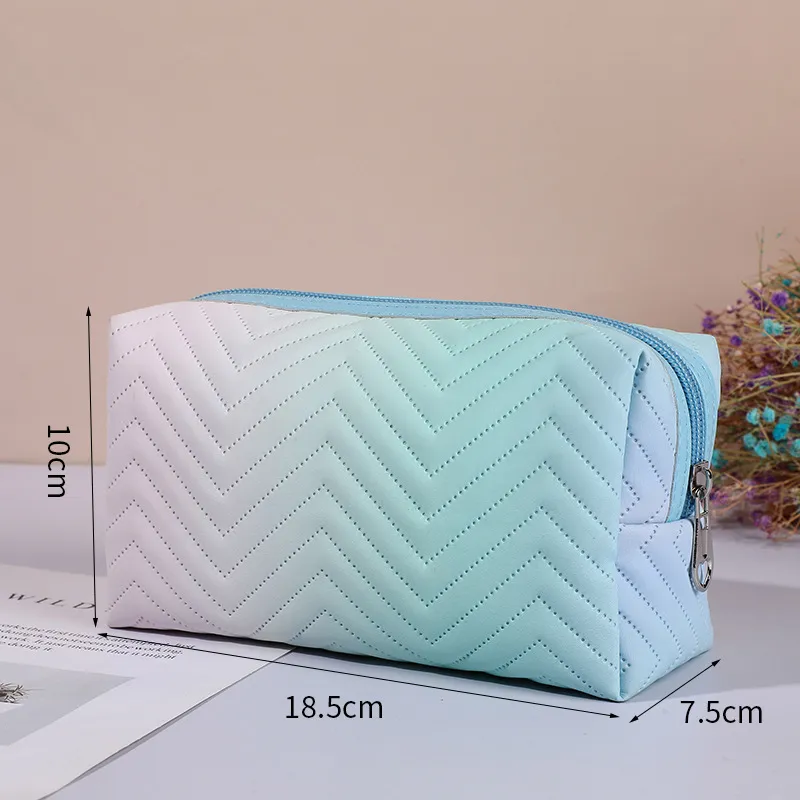 Fábrica Personalizada Logo Mujeres Neceser de Maquillaje de PVC Viaje Promocional Bolsa Cosmética de Cuero PU