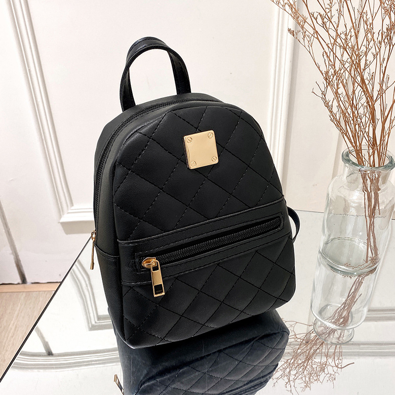 Venta al por mayor de fábrica mochila portátil de cuero PU para mujeres y chicas