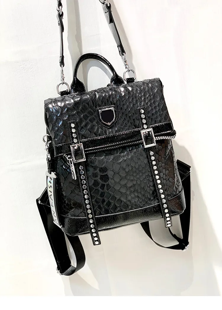 Mochila vintage femenina de lujo, diseñadora, alta calidad, gran capacidad para damas, mochila de moda