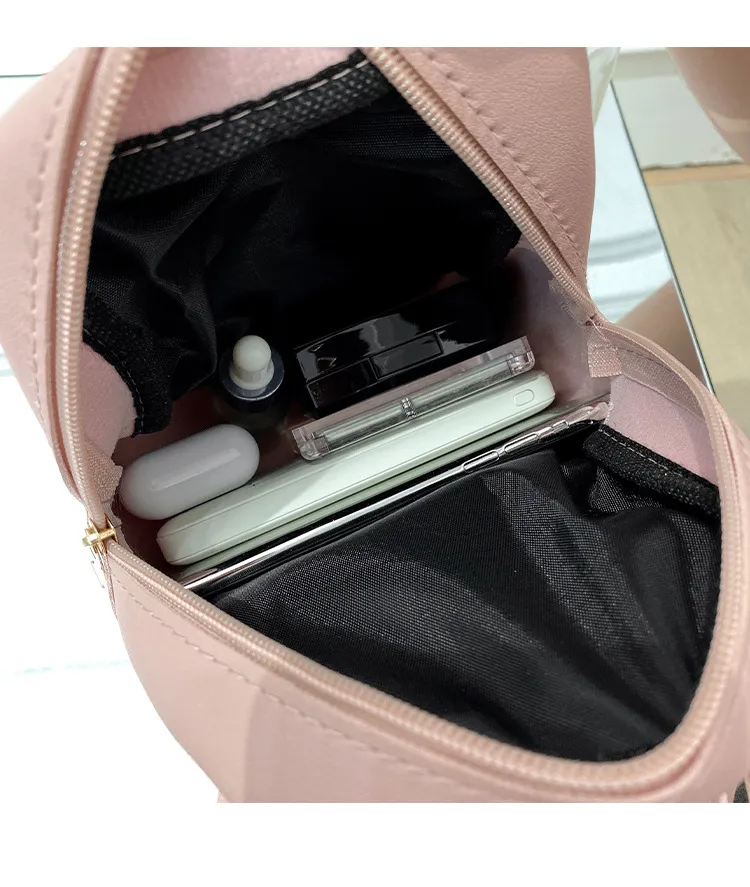 Venta al por mayor de fábrica mochila portátil de cuero PU para mujeres y chicas