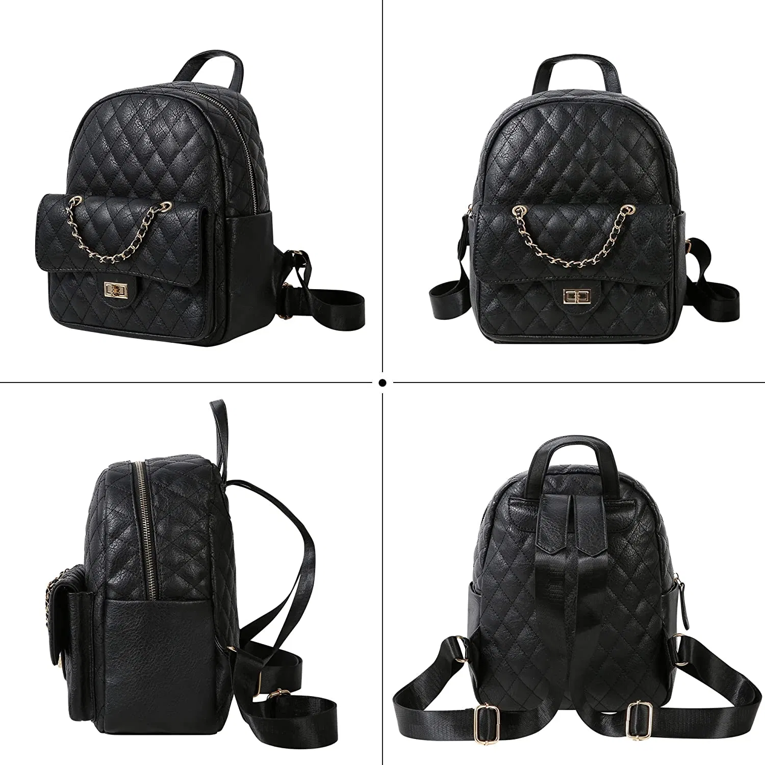 Bolso mochila para mujeres de moda de cuero, bolso de diseñador para viajes, bolso de hombro para damas