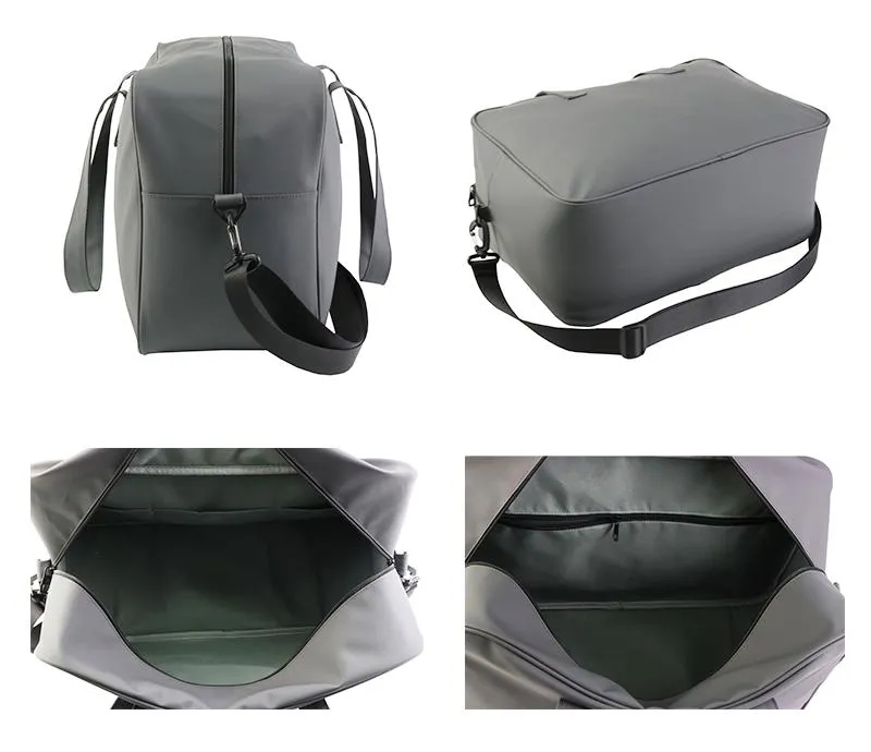 Bolsa de viaje de fin de semana impermeable pequeña de cuero PU personalizada