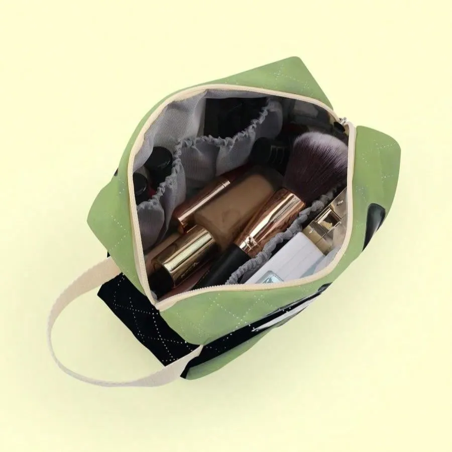 Moda Mujeres Hombres Anime Logo Personalizado Neceser de Maquillaje Promoción Pequeño Asa Plegable Suave Acolchado de Terciopelo Viaje Belleza Bolsa Cosmética