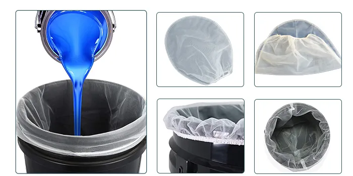Bolsas de filtro de malla para pintura 5 bolsa de cubo con abertura elástica para colar