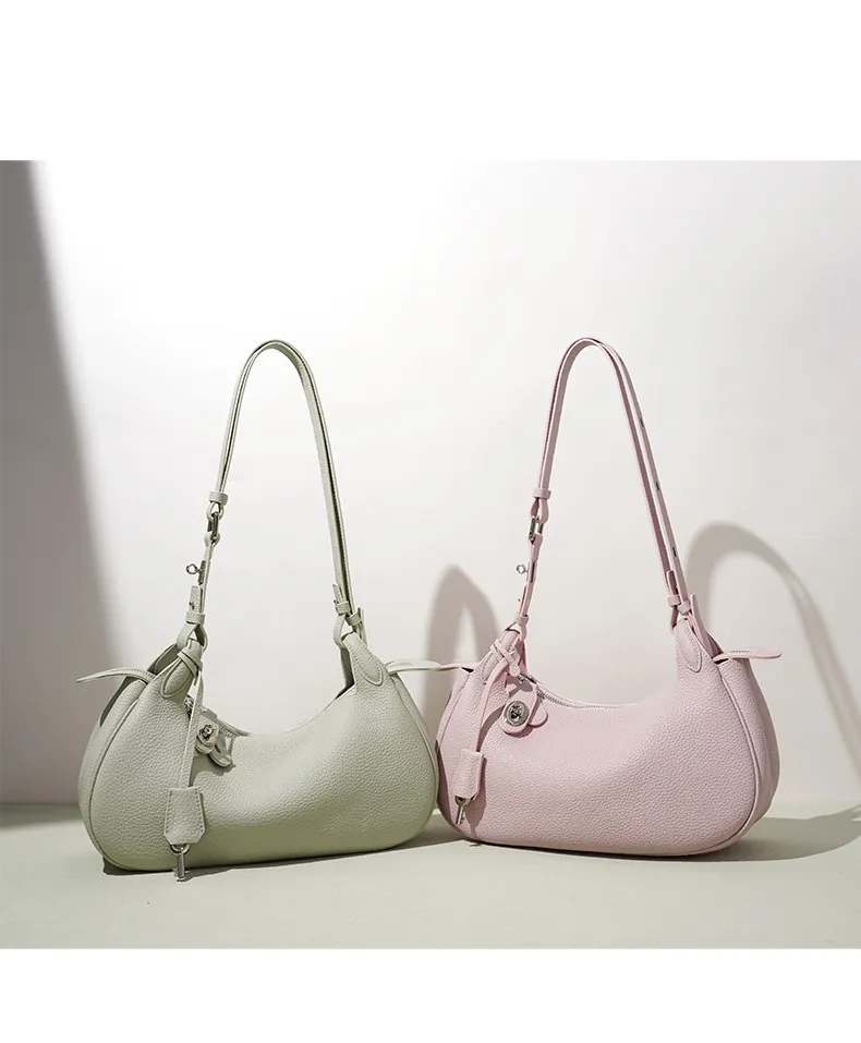 Bolso minimalista de cuero auténtico